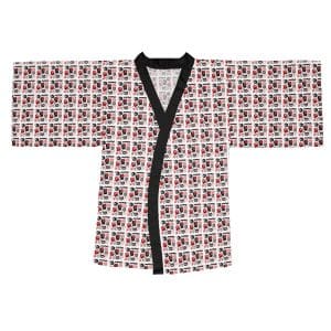 Long Sleeve Kimono Robe (AOP) Hello Monster