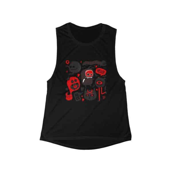 Monsters Set Women's Flowy Scoop Muscle Tank