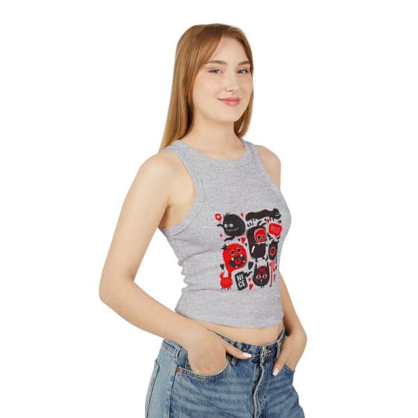 Monsters Set Women's Micro Rib Racer Tank Top - Image 13