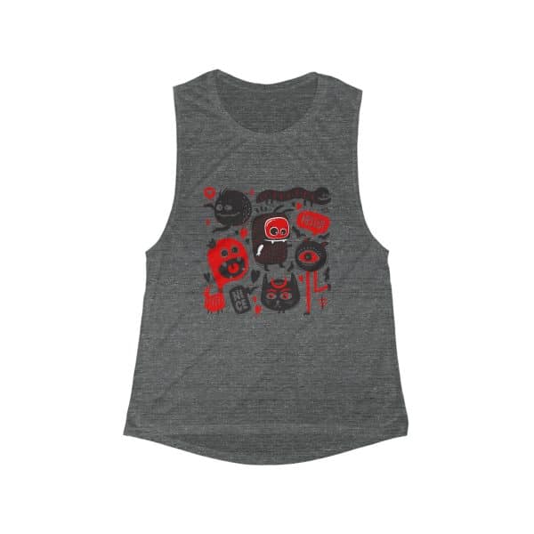 Monsters Set Women's Flowy Scoop Muscle Tank - Image 3