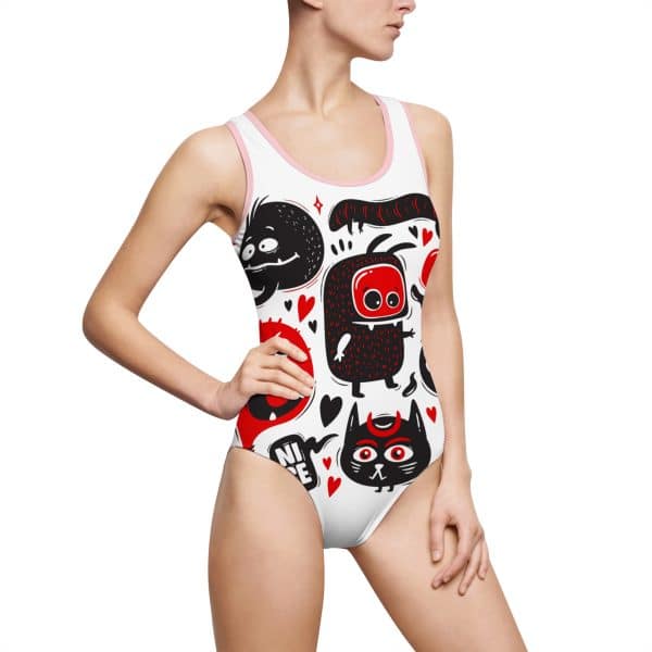 Monsters Set Women's Classic One-Piece Swimsuit (AOP) - Image 37