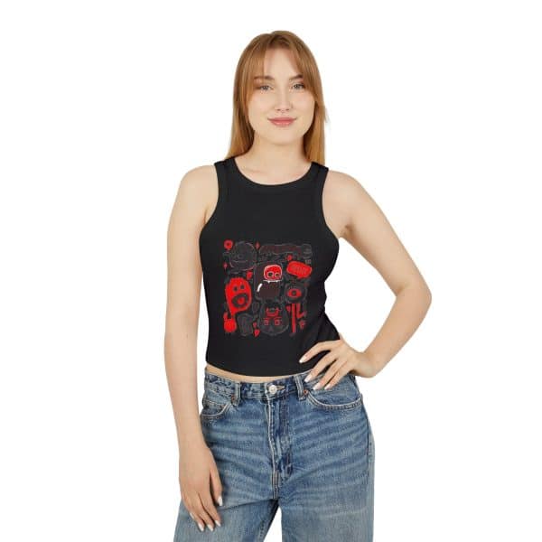 Monsters Set Women's Micro Rib Racer Tank Top - Image 9