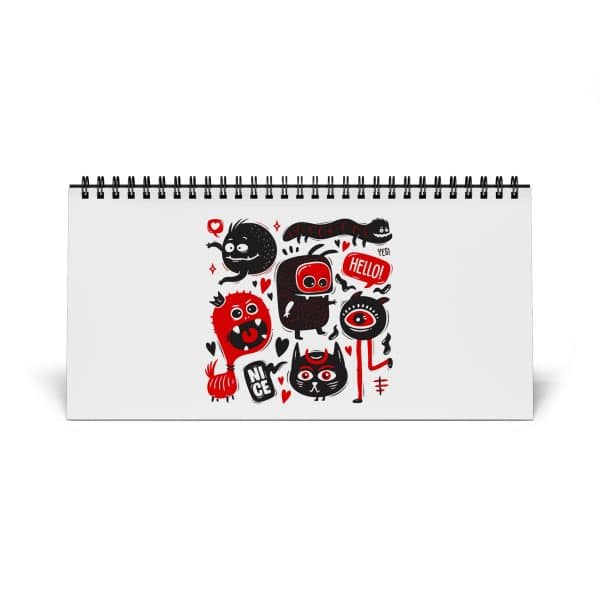 Monsters Set Simplex Desk Calendar (2025 grid)