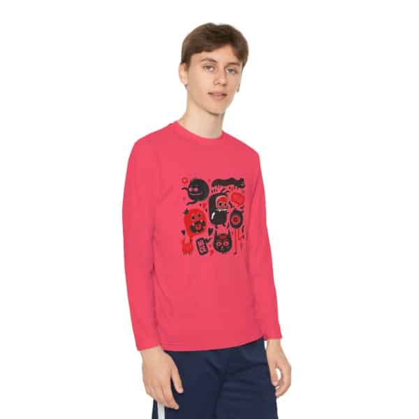 Monsters Set Youth Long Sleeve Competitor Tee - Image 67