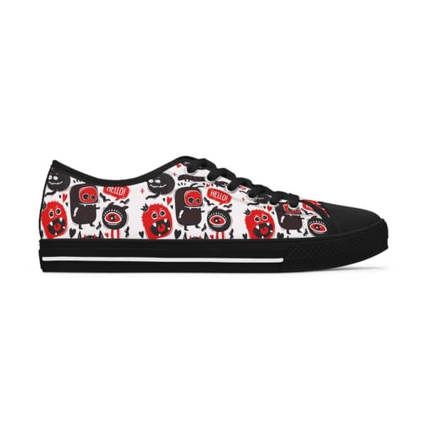 Monsters Set Women's Low Top Sneakers - Image 4