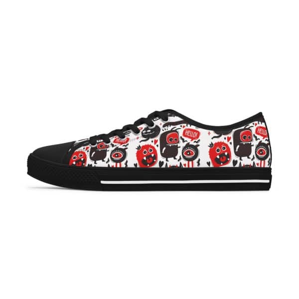 Monsters Set Women's Low Top Sneakers - Image 2