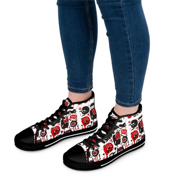 Monsters Set Women's High Top Sneakers - Image 8