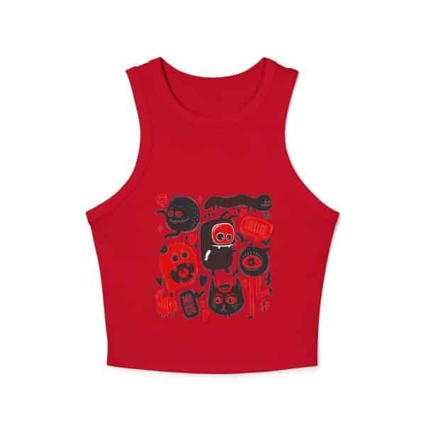 Monsters Set Women's Micro Rib Racer Tank Top - Image 26