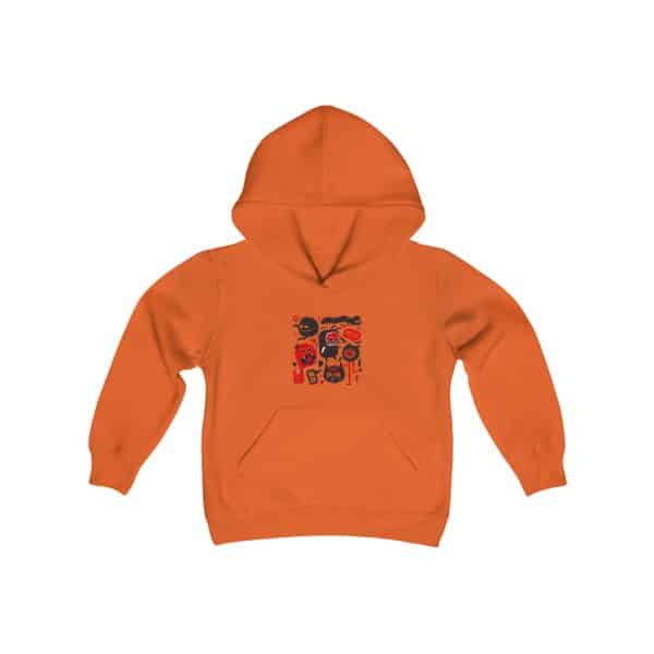 Monsters Set Youth Heavy Blend Hooded Sweatshirt - Image 7