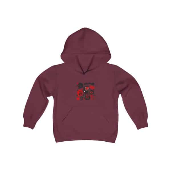 Monsters Set Youth Heavy Blend Hooded Sweatshirt - Image 9