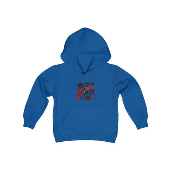 Monsters Set Youth Heavy Blend Hooded Sweatshirt - Image 13