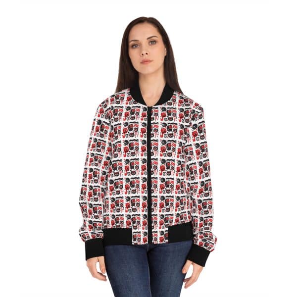 Monsters Set Women's Bomber Jacket (AOP) - Image 3