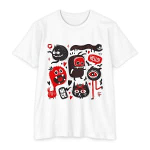 Monsters Set Unisex CVC Jersey T-shirt