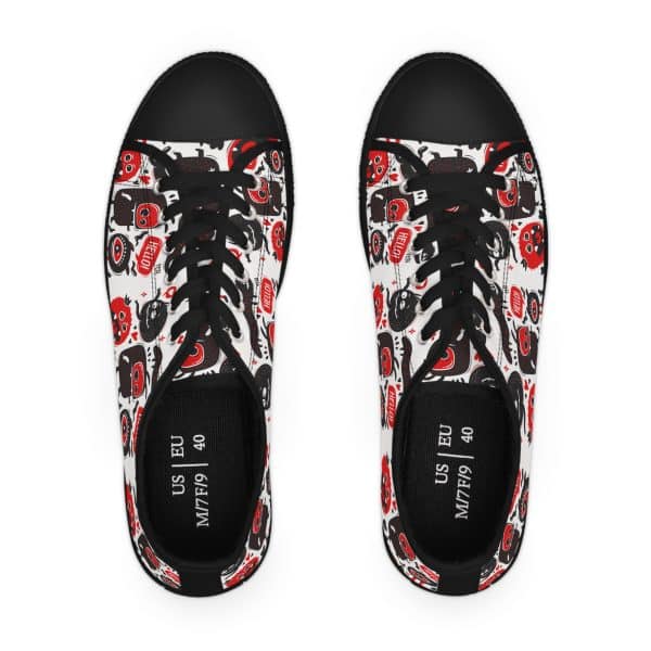 Monsters Set Women's Low Top Sneakers - Image 6