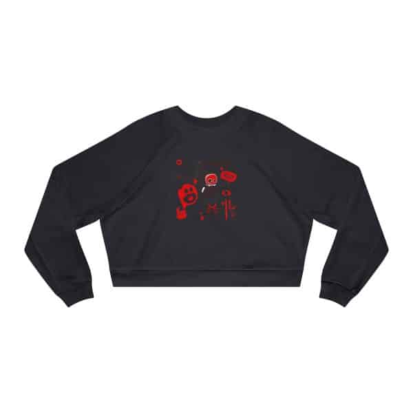 Monsters Set Women's Cropped Fleece Pullover - Image 13