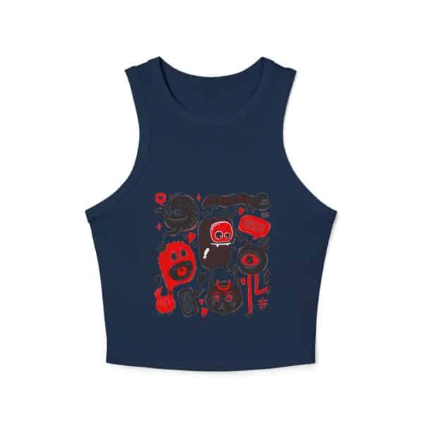 Monsters Set Women's Micro Rib Racer Tank Top - Image 16