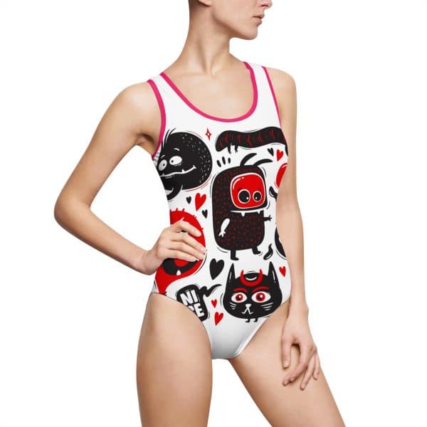 Monsters Set Women's Classic One-Piece Swimsuit (AOP) - Image 33