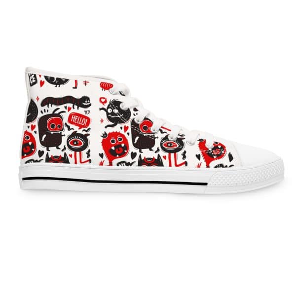 Monsters Set Women's High Top Sneakers - Image 12