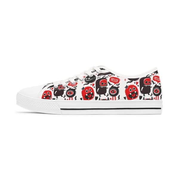 Monsters Set Women's Low Top Sneakers - Image 10