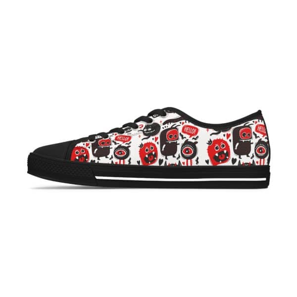 Monsters Set Women's Low Top Sneakers - Image 5