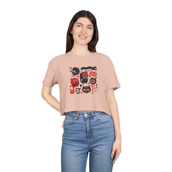 Monsters Set Women's Crop Tee - Image 9