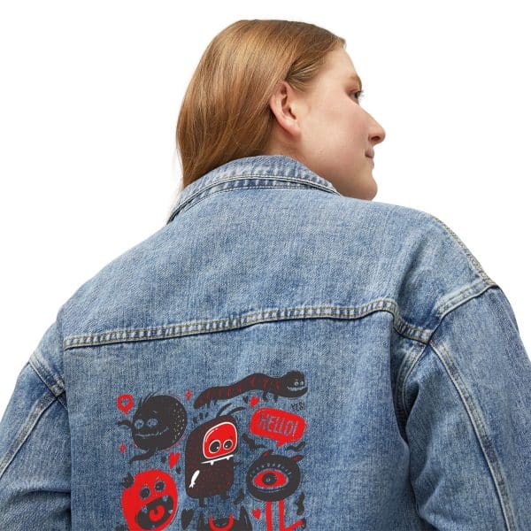 Monsters Set Women's Denim Jacket - Image 6