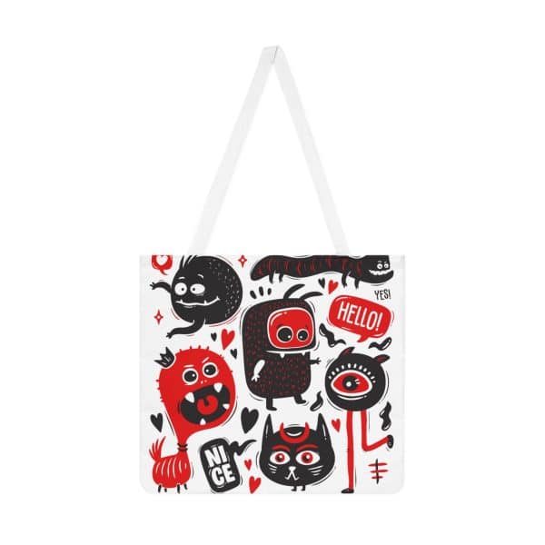 Monsters Set Shoulder Tote Bag (AOP) - Image 2