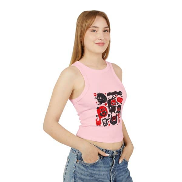 Monsters Set Women's Micro Rib Racer Tank Top - Image 23