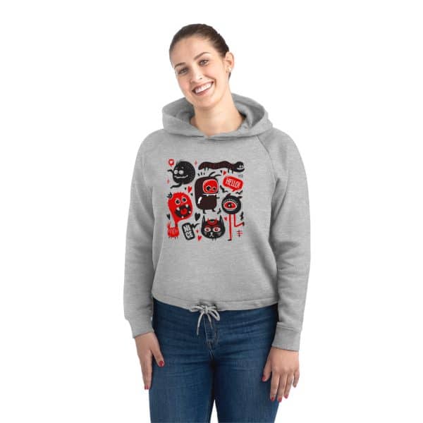 Monsters Set Women's Bower Cropped Hoodie Sweatshirt - Image 6