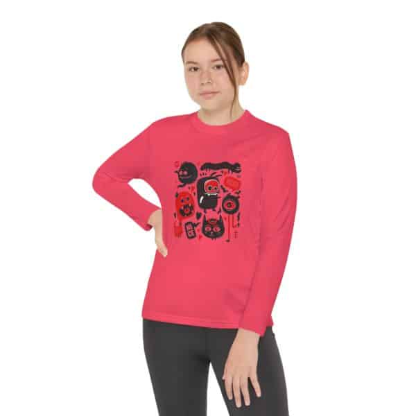 Monsters Set Youth Long Sleeve Competitor Tee - Image 68