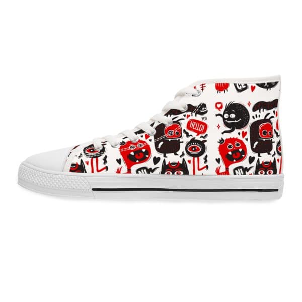 Monsters Set Women's High Top Sneakers - Image 13