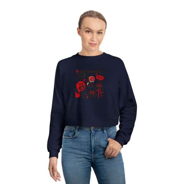 Monsters Set Women's Cropped Fleece Pullover - Image 19