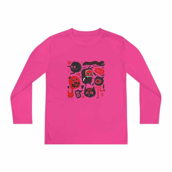 Monsters Set Youth Long Sleeve Competitor Tee - Image 57