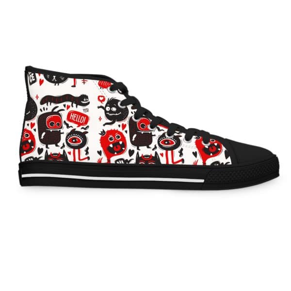 Monsters Set Women's High Top Sneakers - Image 4