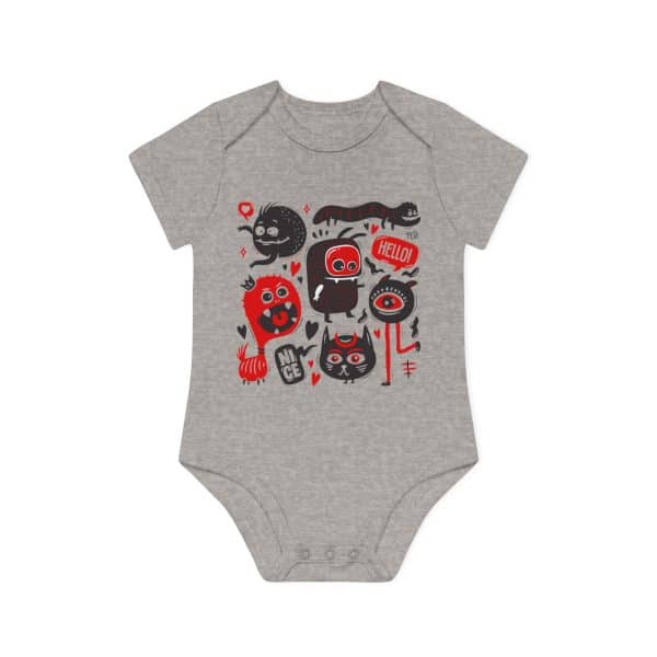 Monsters Set Baby Organic Short Sleeve Bodysuit - Image 8