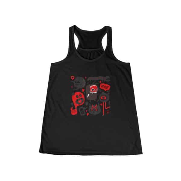 Monsters Set Women's Flowy Racerback Tank