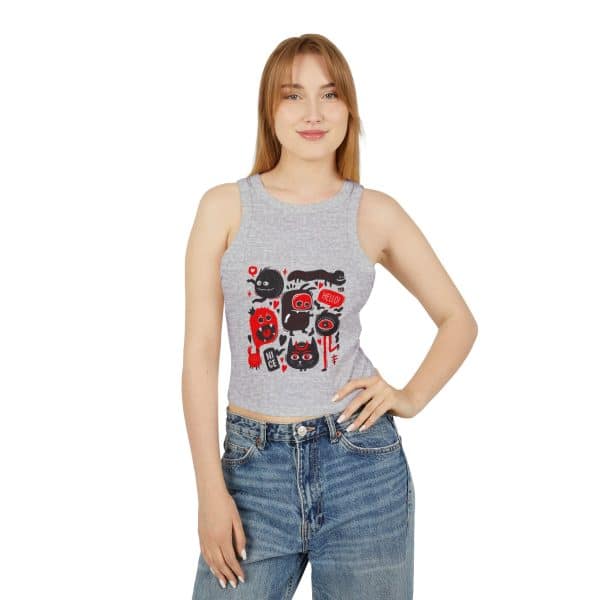 Monsters Set Women's Micro Rib Racer Tank Top - Image 14