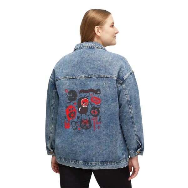 Monsters Set Women's Denim Jacket - Image 4