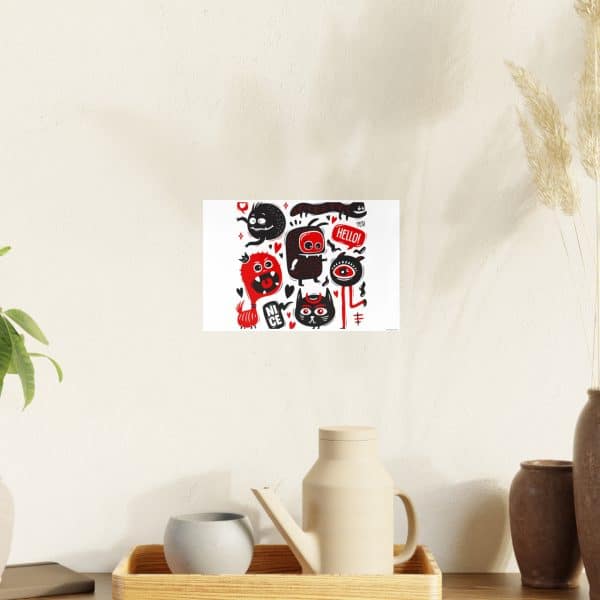 Monsters Set Photo Art Paper Posters - Image 18