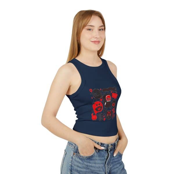 Monsters Set Women's Micro Rib Racer Tank Top - Image 18