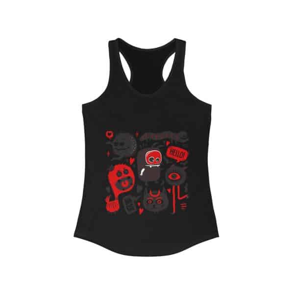 Monsters Set Women's Ideal Racerback Tank - Image 3