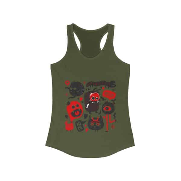 Monsters Set Women's Ideal Racerback Tank - Image 9