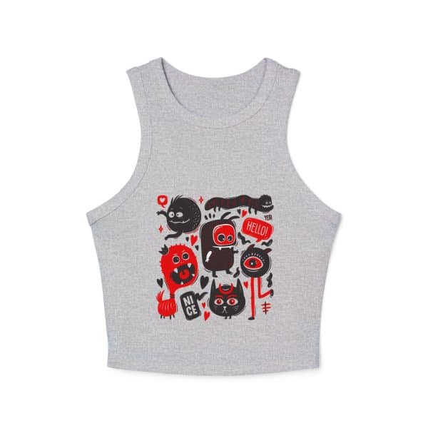 Monsters Set Women's Micro Rib Racer Tank Top - Image 11