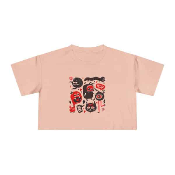 Monsters Set Women's Crop Tee - Image 7