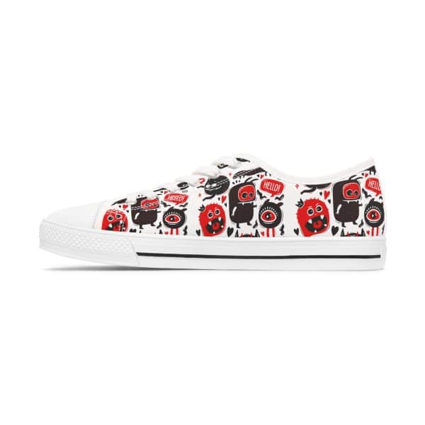 Monsters Set Women's Low Top Sneakers - Image 13