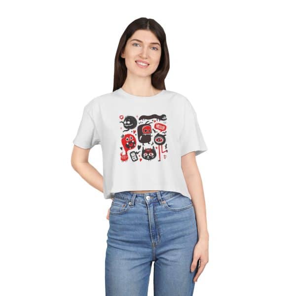 Monsters Set Women's Crop Tee - Image 3