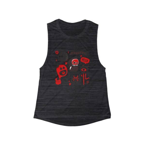 Monsters Set Women's Flowy Scoop Muscle Tank - Image 5