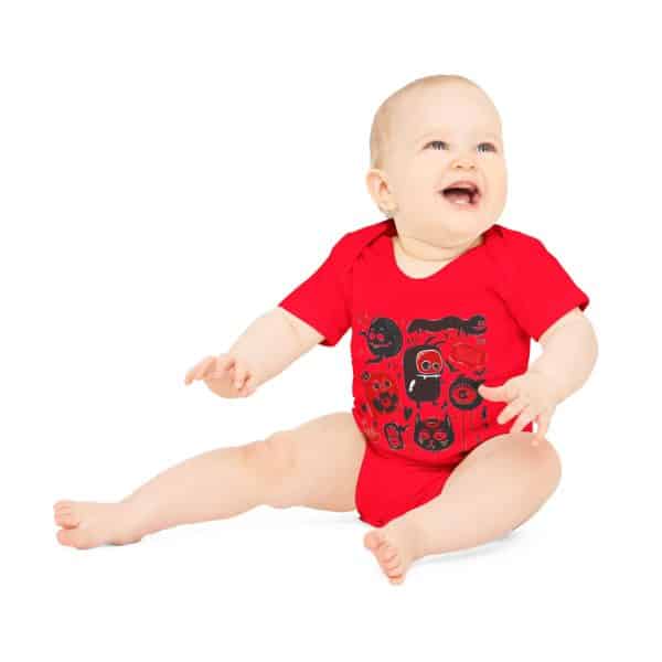 Monsters Set Baby Organic Short Sleeve Bodysuit - Image 16