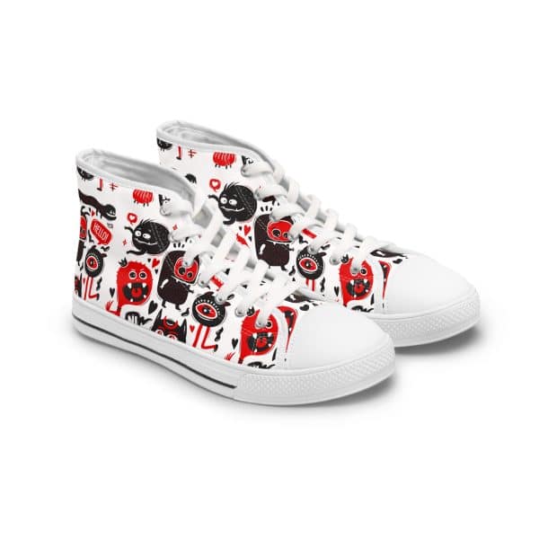 Monsters Set Women's High Top Sneakers - Image 9