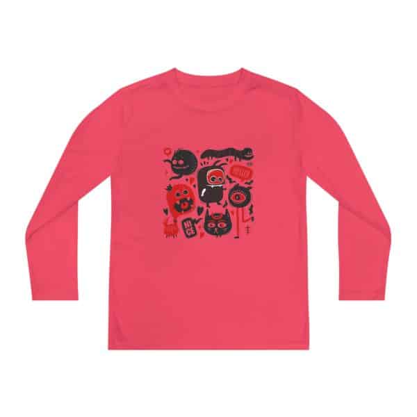 Monsters Set Youth Long Sleeve Competitor Tee - Image 65